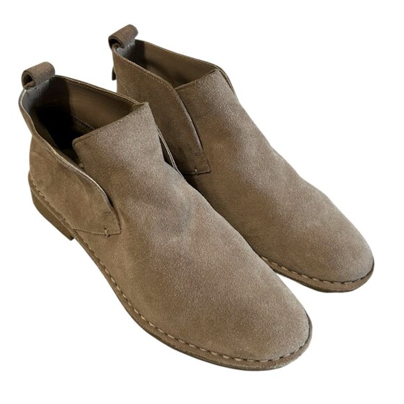 Dolce Vita Fern Women Round Toe Suede Taupe Chukka Flat Ankle Boot Sz 8 - Picture 4 of 14